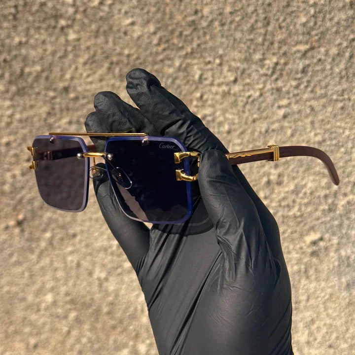 Metallic Frame Glasses - Detail Shot